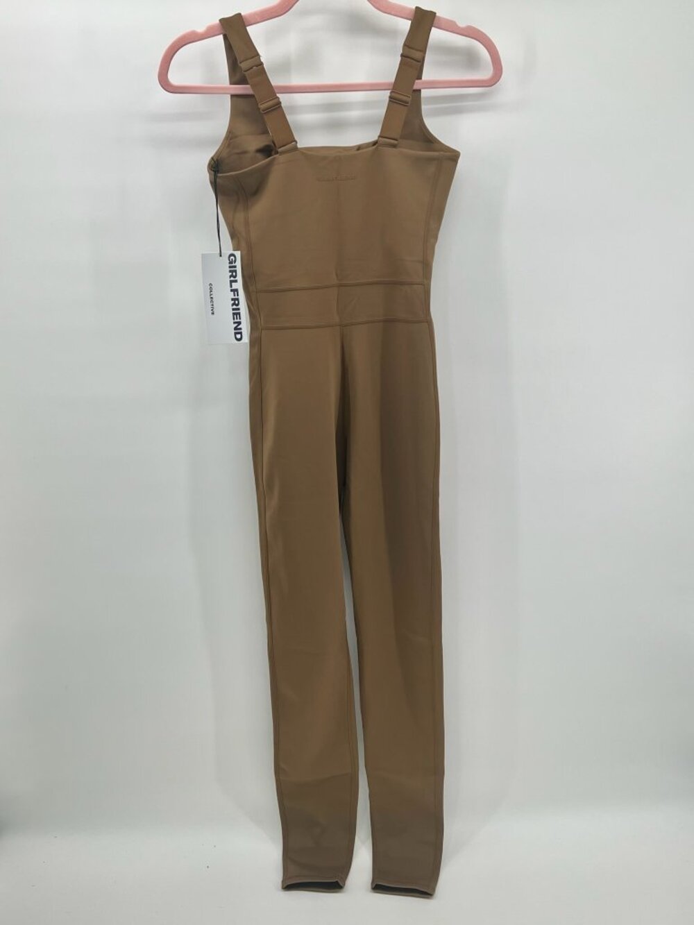 Girlfriend Collective Sepia Luxe Paneled Unitard Jumpsuit Size Small NWT